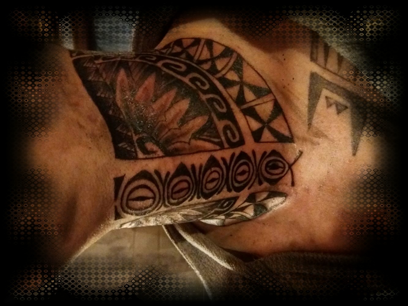 Maori Hals Tattoo exklusiv Verlauf